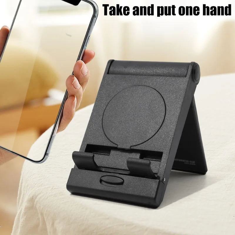 Mini Protable Foldable Automatic Flip Cover Cellphone Stands for IPhone Samsung Xiaomi Tablet Mobile Phone Desktop Lazy Holder