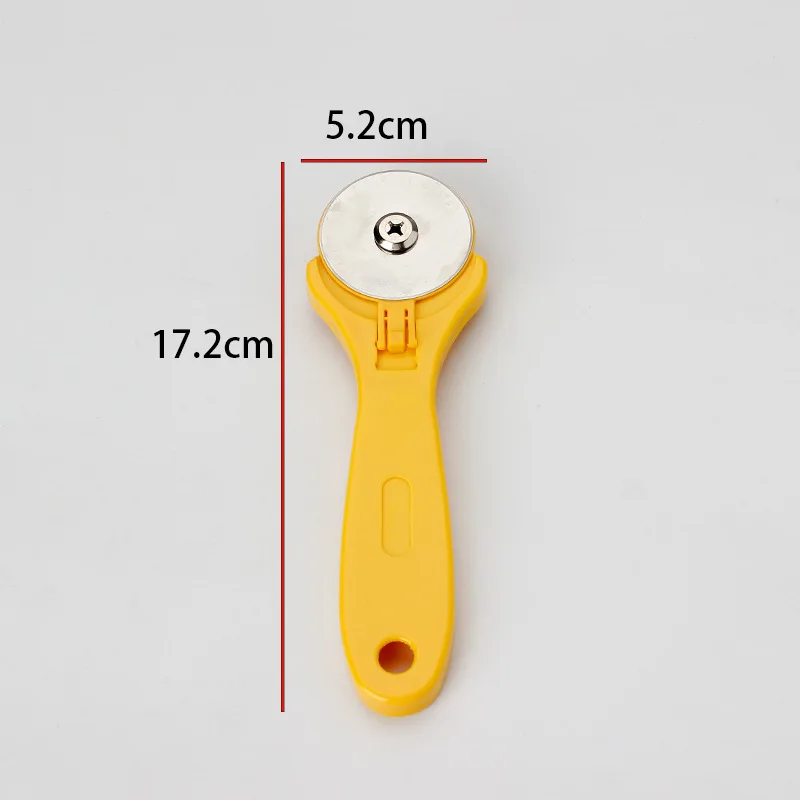 52mm Cloth Rotary Cutter for DIY Leather Paper Fabric Handle Roller Cutting Tool Patchwork Roller Wheel Round Knife coloured