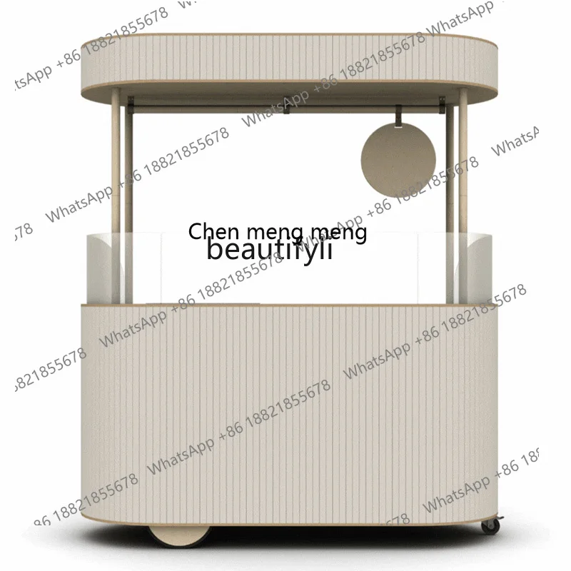 cc182Customizable scenic spot stalls three-wheeled snack cart mobile sales cart