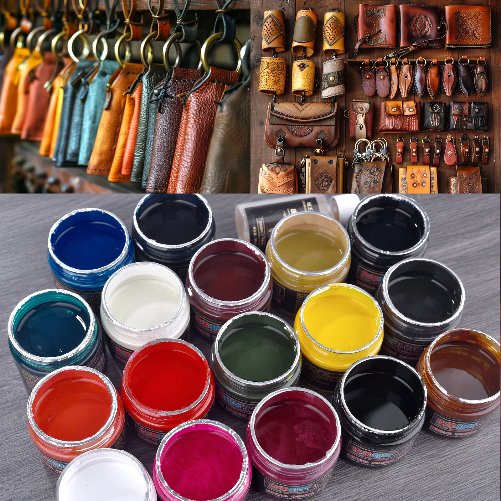 50g Leather Repair Paste Car Seat Repair Scratches Cracks Leather Renovation Complementing Cream For Shoes Bags Sofa Maintenance