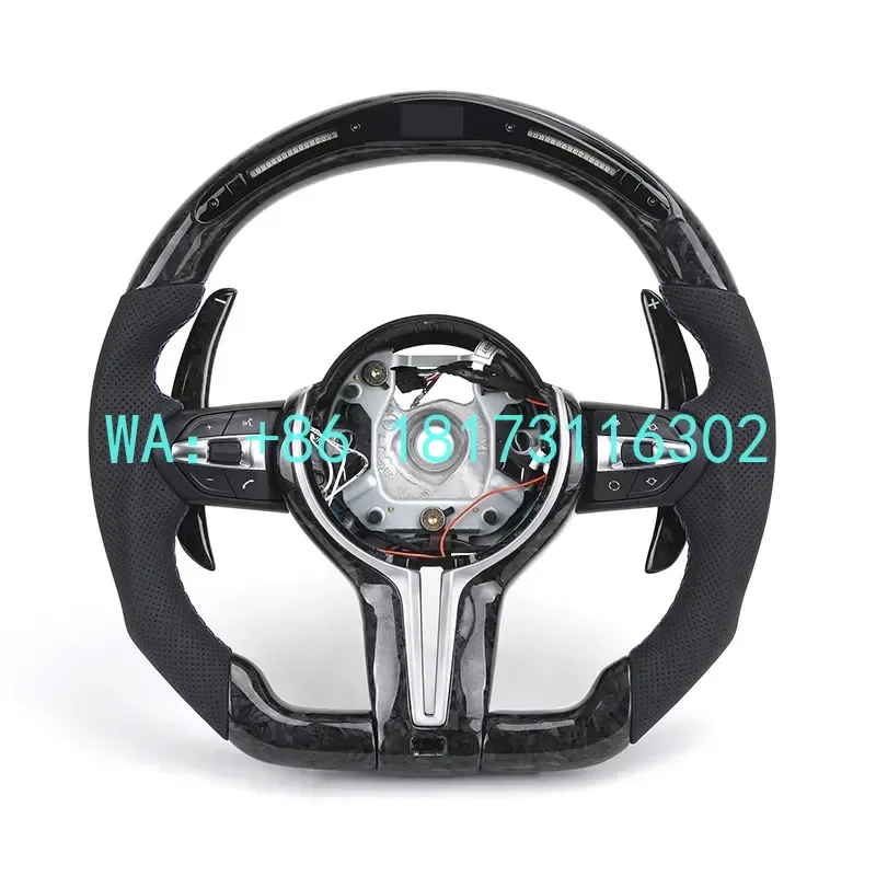 China Plant 2026 With LED Display Forged Carbon Fiber Steering Wheel E Series E60 X5 E70 X6 E71 E82 E87 E88 M3 E90 E91 E