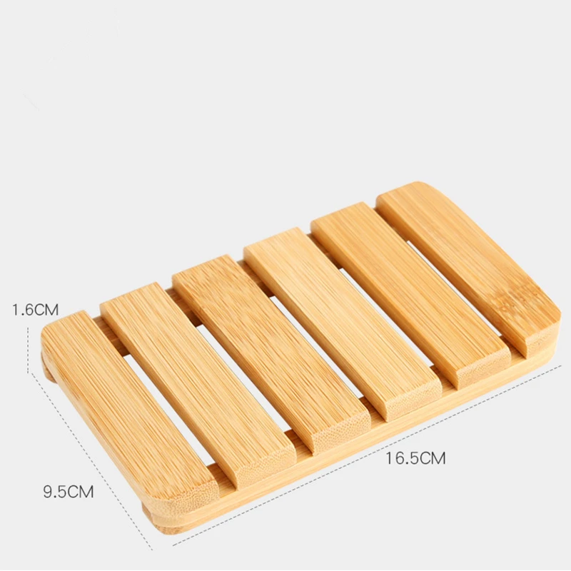 30Pcs Bamboo Case Tray Wooden Prevent Mildew Drain Soap Box Natural Bamboo Dishes Bath Soap Holder Container Bathroom Washroom