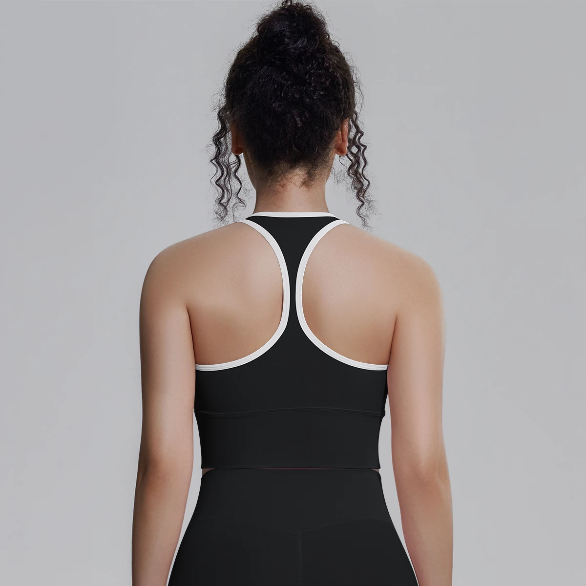Rooftrellen Damen Fitness Yoga Sport-Top Sexy Rückenfreies I-förmiges Top Einfarbig Sommer Workout Gym-Kleidung Yoga-Top – Detail 16