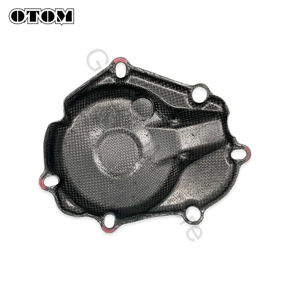 OTOM 2016-2018 Motorcycle Ignition Guard Cover Engine Motor Stator Carbon Fiber Protector For KAWASAKI KX450F Motocross Bikes view 3