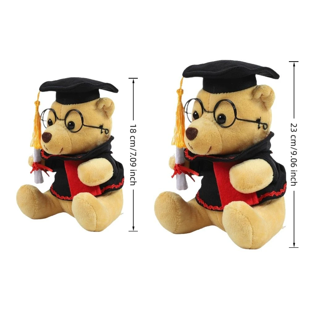 Doux 18/23 cm docteur ours jouet lunettes ours dessin animé beau ours jouet maternelle cadeau