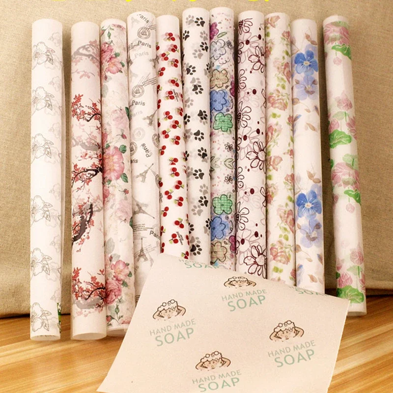 

100pcs/lot Handmade Soap Wrapping Paper Translucent Wax Paper ECO Friendly Soap Wrapping Paper Wholesale