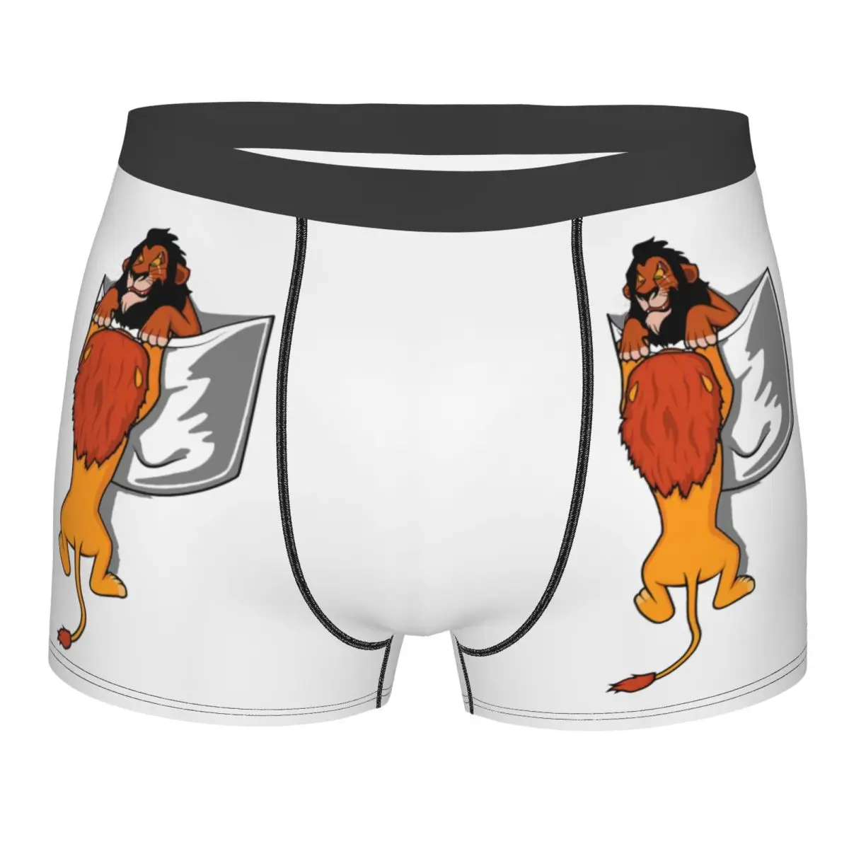 

Man The Lion King Cartoon Pocket King Boxer Briefs Shorts Panties Breathable Underwear Disney Male Humor S-XXL Underpants
