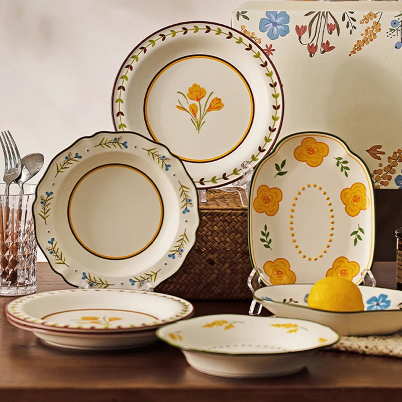 

Creative Irregular Dining Plates Colorful and Exquisite Ceramic Plate High End Restaurant Pasta Plate Ice Cream Dessert Plate