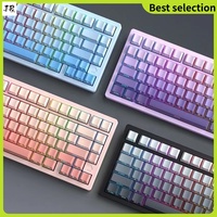 Aula F75 Side Engraved Gradient Keycap Small Full Set Pbt Material Original Height Suitable For 68/75/81/87/98 Computer Accessor