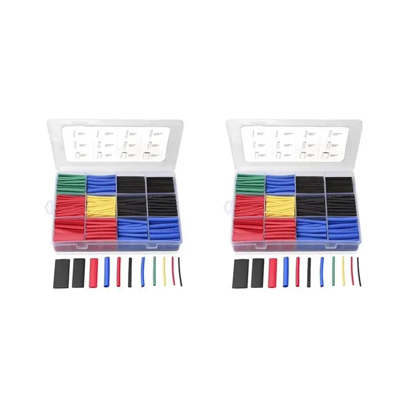 AS94-1120PCS Heat Shrink Tubing, Electrical Wire Cable Wrap Assortment Electric Insulation Heat Shrink Tube Kit With Box