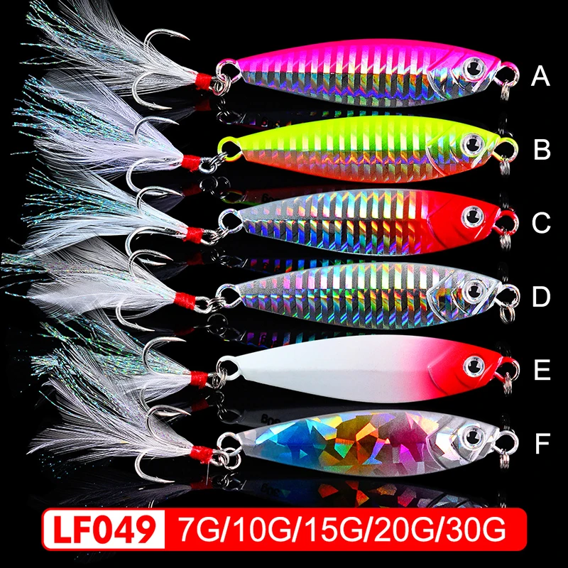PROBEROS 1 stücke Metall Guss Jig Löffel 7/10/15/20/30g Shore Casting Jigging Fisch Meer Bass Angeln Locken Künstliche Köder Tackle – Detail 4