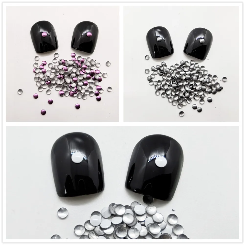 Nail Round Metal Stud 3MM,4MM Laser Brightness Glitter Decoration Nail Art Accessories 144Pieces/Lot Flatback Pack Rhinestud