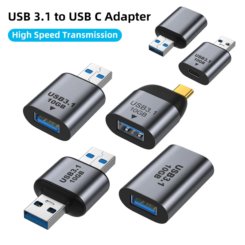 Convertitore da USB 3.1 a USB tipo C Adattatore OTG Mini maschio femmina Gen 2 Connettore di trasferimento dati ad alta velocità per PC Power Bank