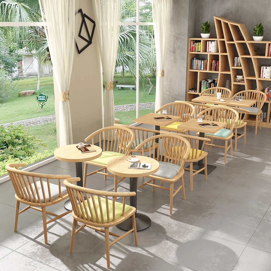 Customized net red milk tea shop table chairs dessert café Western restaurant fast food restaurant drinks bread snack table