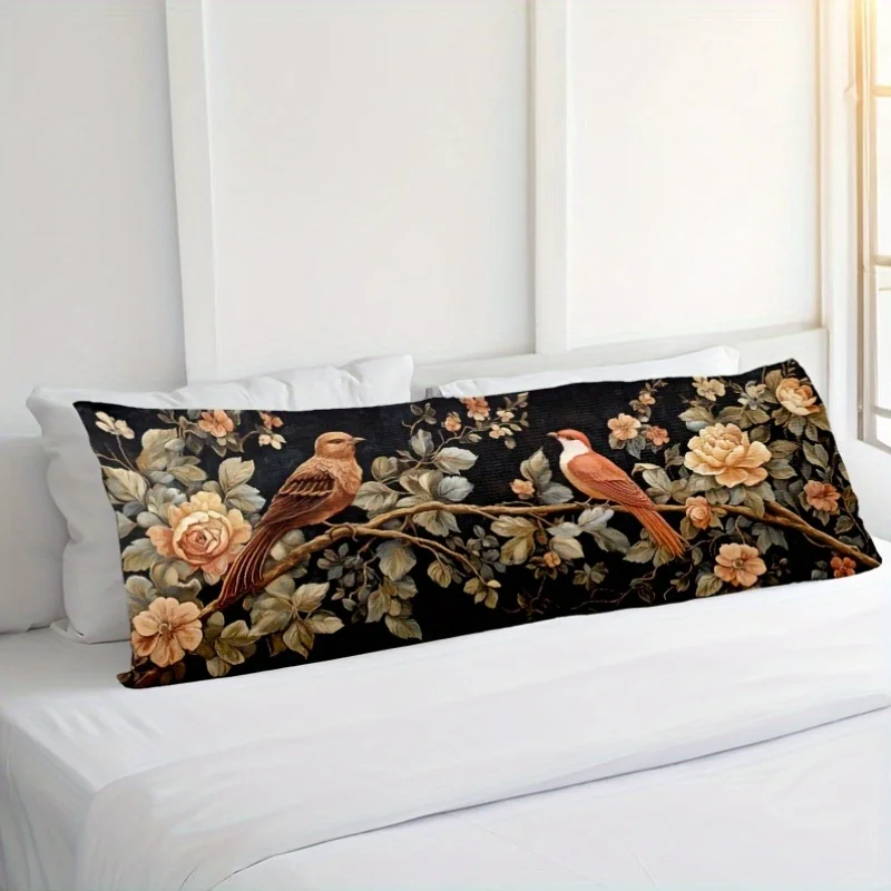 Luxury Long Pillowcase, Crafted from Premium Thick Microfiber with a Hidden Zipper to Protect the Inner Core. Machine-washable f