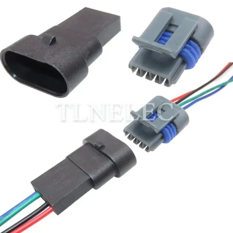 4 Pin Way Automotive Intake Pressure Sensor Waterproof Socket with Wires Car Wire Cable Connectors 12162833 12162834
