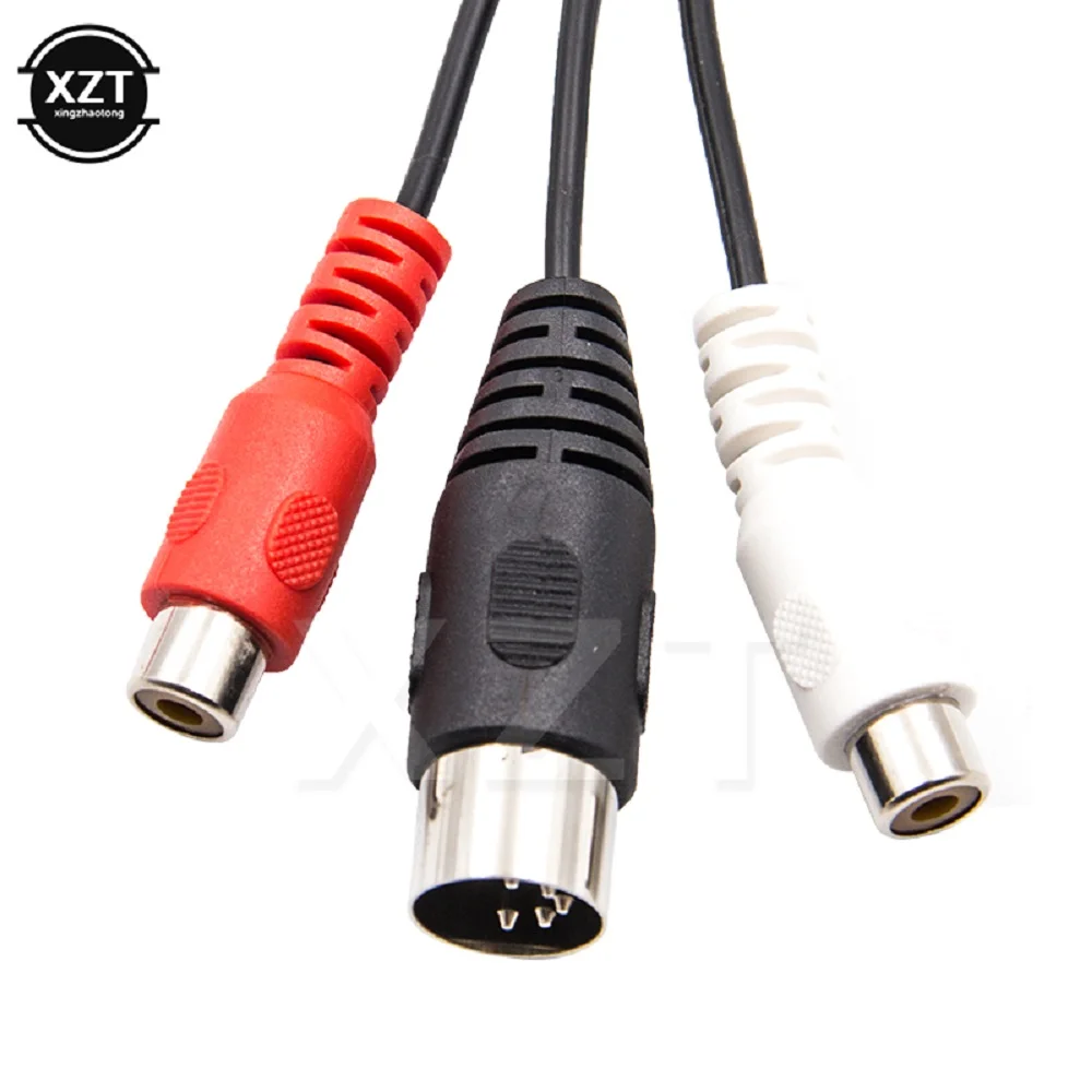 MIDI DIN 5P męski na 2 gniazda RCA Phono żeńskie Jack MF Kabel audio 0.5M 1.5M Złącza do odtwarzacza CD Adapter wzmacniacza Uniwersalny