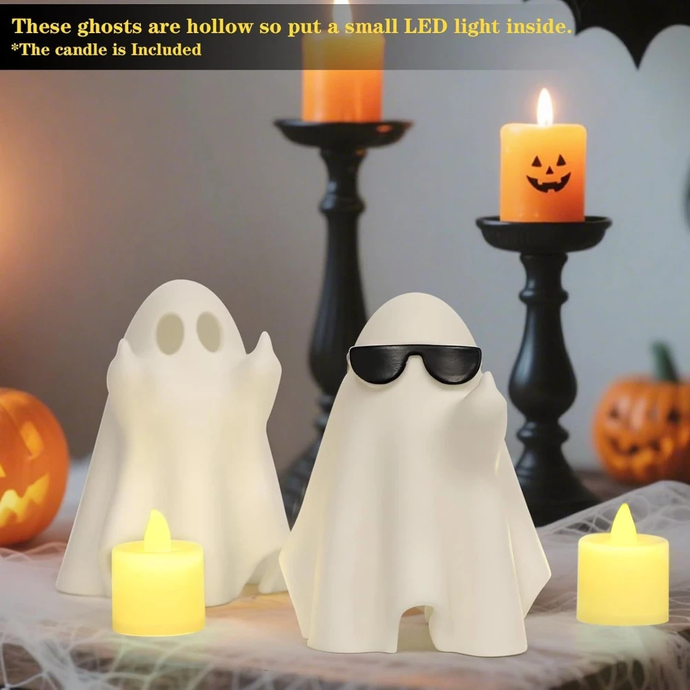 

Halloween Interior Decoration Sunglasses Glowing Ghosts Cute Combination Party Mantelpiece Fun Decoration Festive Party Supplies