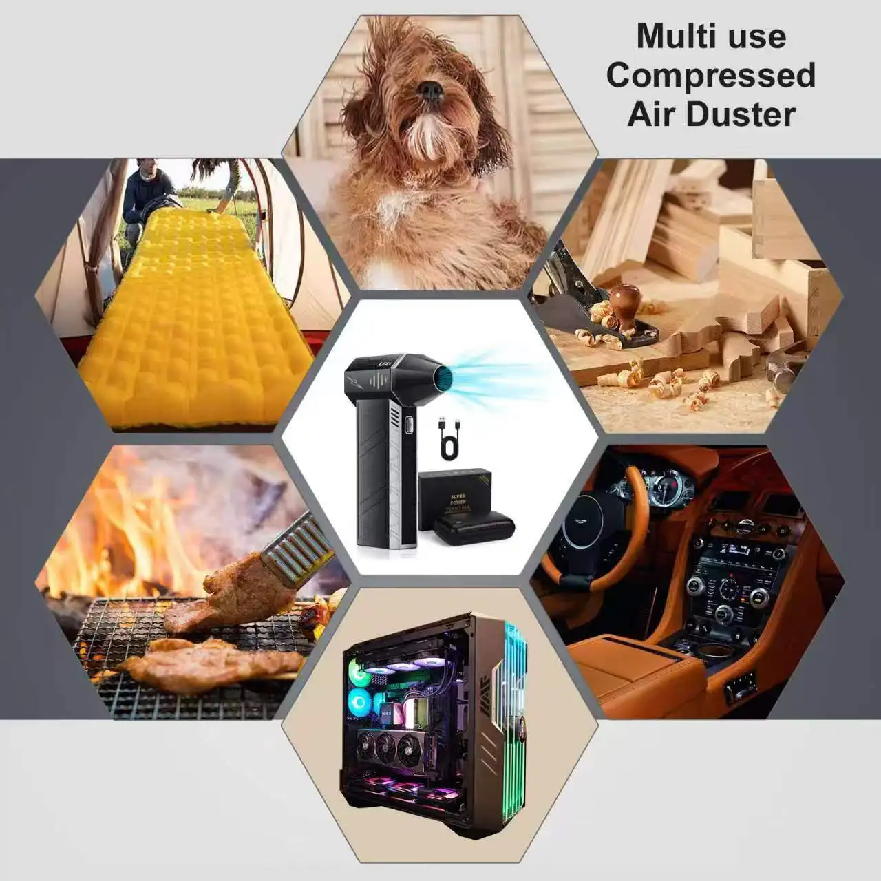 Mini Handheld Turbo Jet Fan 3rd Generation Violent Blower Fan High-Speed Jetfan Strong Wind 150000RPM 52m/s for Cooling And Ente