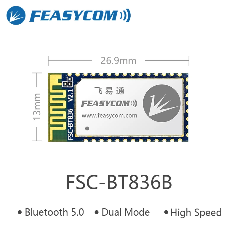 FEASYCOM High Speed Bluetooth 5.0 USB Dev Board Support HID BLE Wireless IoT Data Transmission