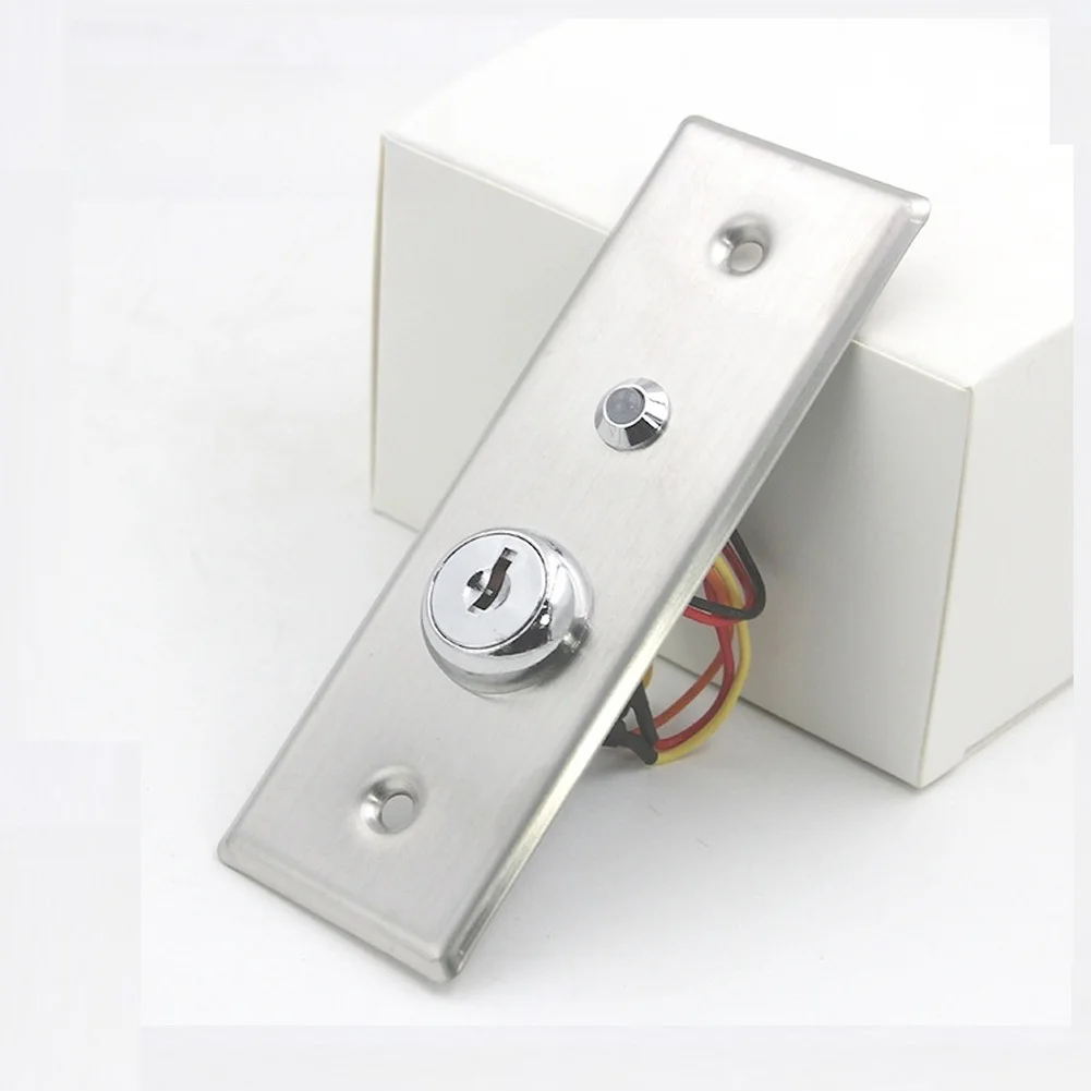 Electronic Door Release Stainless Steel Key Switch Wear Resistant Material Compact Installation Design Secure Key Mechanism