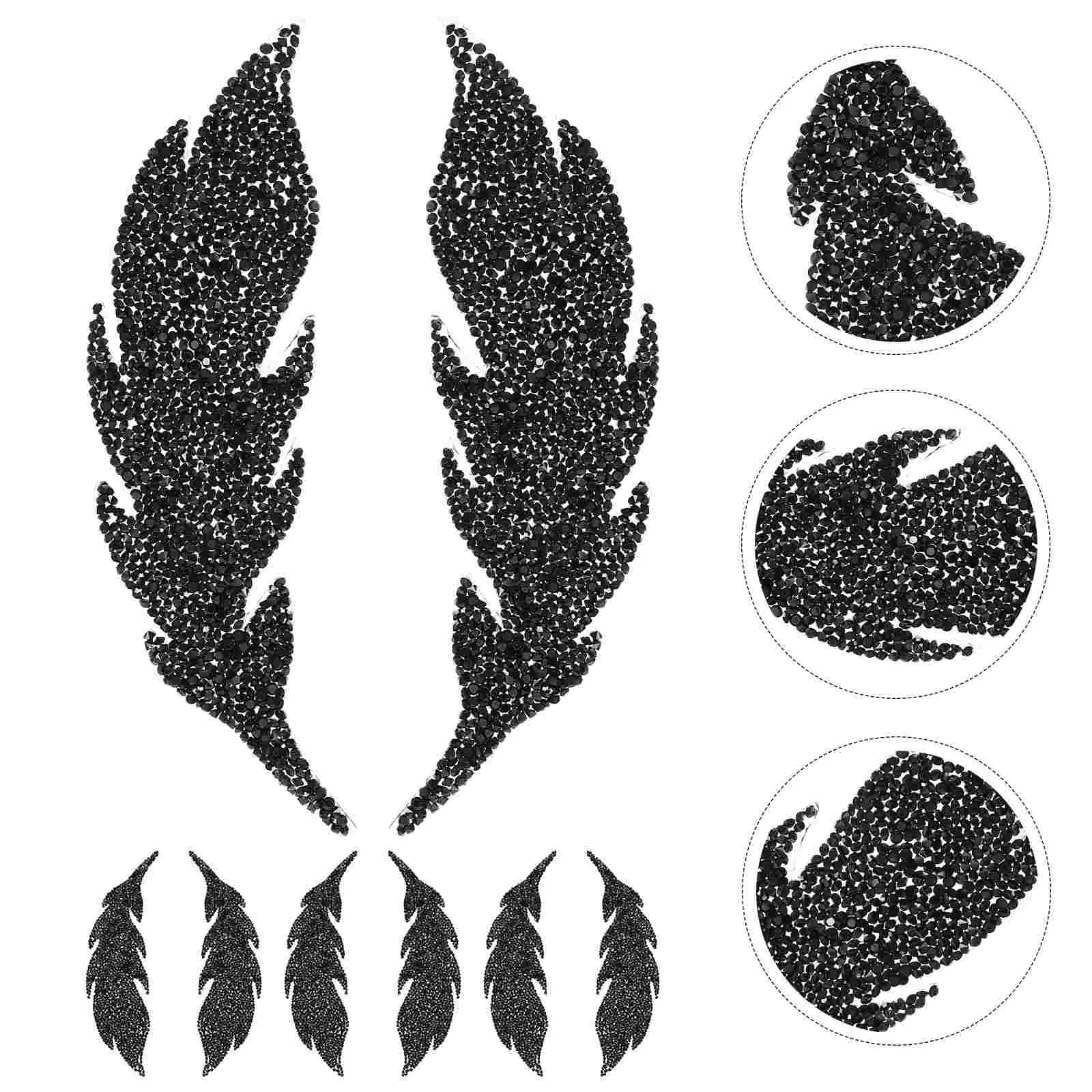 

4 Pairs Leaf Patches Hat Wear-resistant Coat Compact Iron Clothes Decoration Decorative Hot Melt Adhesive Small