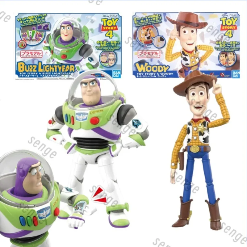 

[Genuine in stock] Bandai Toy Story 4 Woody/Buzz Lightyear Figure Assembly Model Paint-free With Deployment Mechanism Toy Gift