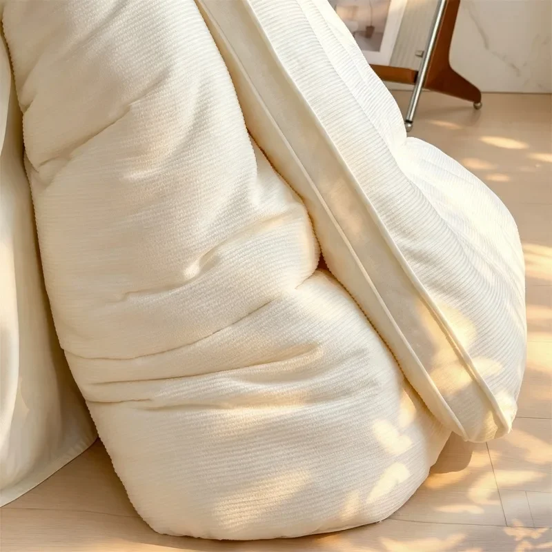 Solid Color Winter Warm Cotton Quilt Core Spring Autumn Thicken Fluffy Soft Quilted Duvet Core Soft Warm Skin Friendly Duvets