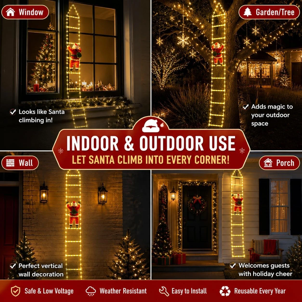 1.6/2.8M Christmas Decoration  - огляд і ціна Wall Decor Lighting Tree