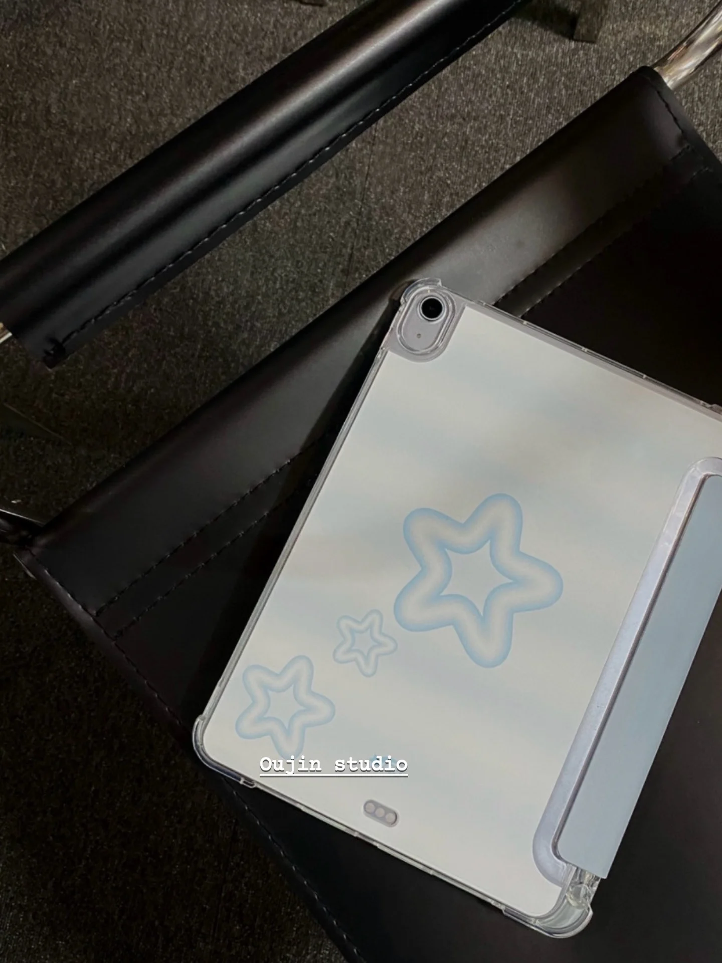 

Корейский Sle Small Fre Design с сине-белой полоской и милой звездой IPADAIR7/6/5/4/7/6/5 ible Матовый мягкий чехол для iPad