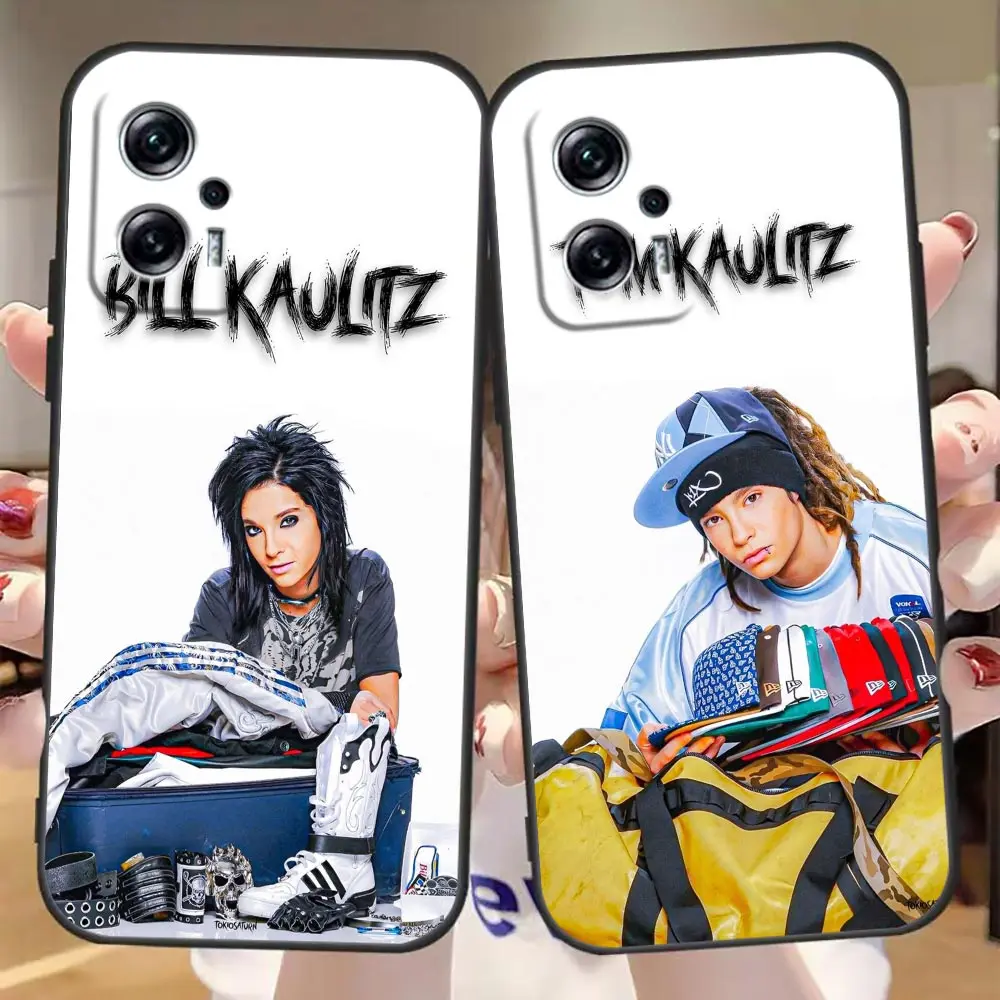 Tom Bill Kaulitz Tokio Hotel Phone Case For Xiaomi Redmi Note 12 Turbo 12S 11 11T 11S 10 10S 9 9S 9T 8 8T Pro Plus Black Cover