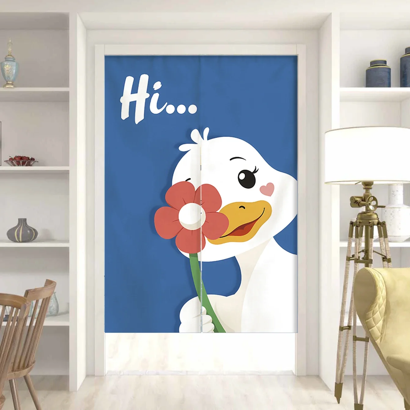 Cartoon Kitchen Luy  Door Curtain Toilet Magic f Curtain Batoom Concealment Cloth Commercial Partition Curtain