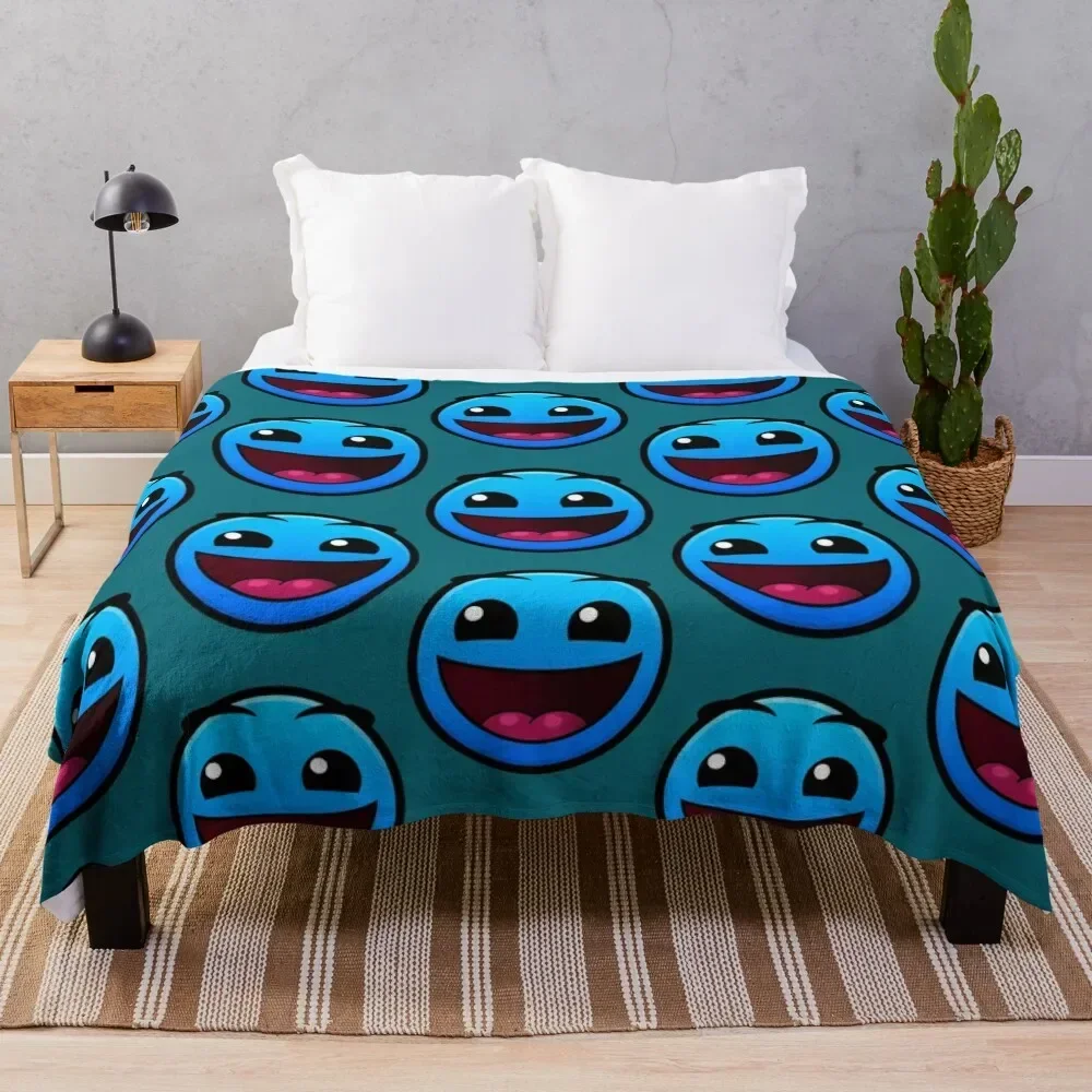 

Geometry Dash Easy Throw Blanket Warm Custom Luxury Throw Blankets