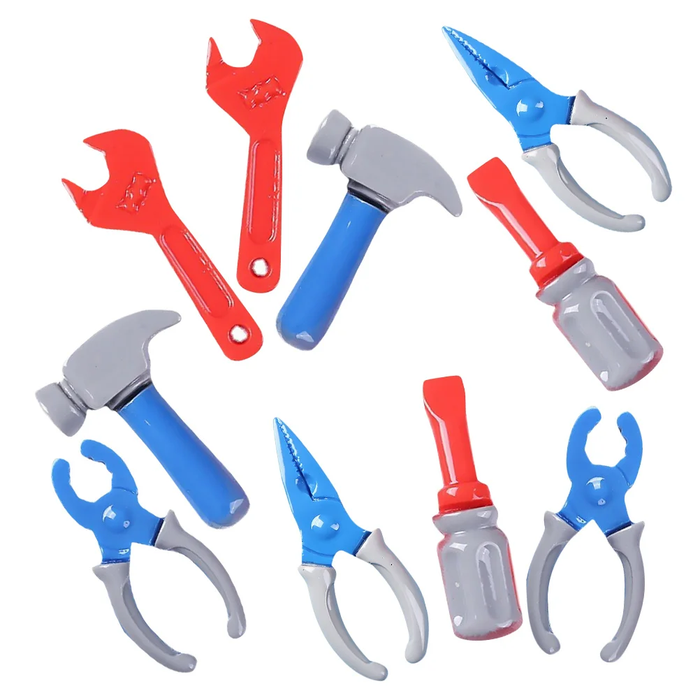 10-teiliges realistisches Miniatur-Werkzeug-Set, Simulationswerkzeuge für Kinder, Rollenspiel, Puppenhaus, Mini-Zubehör-Set, Mini-Sachen