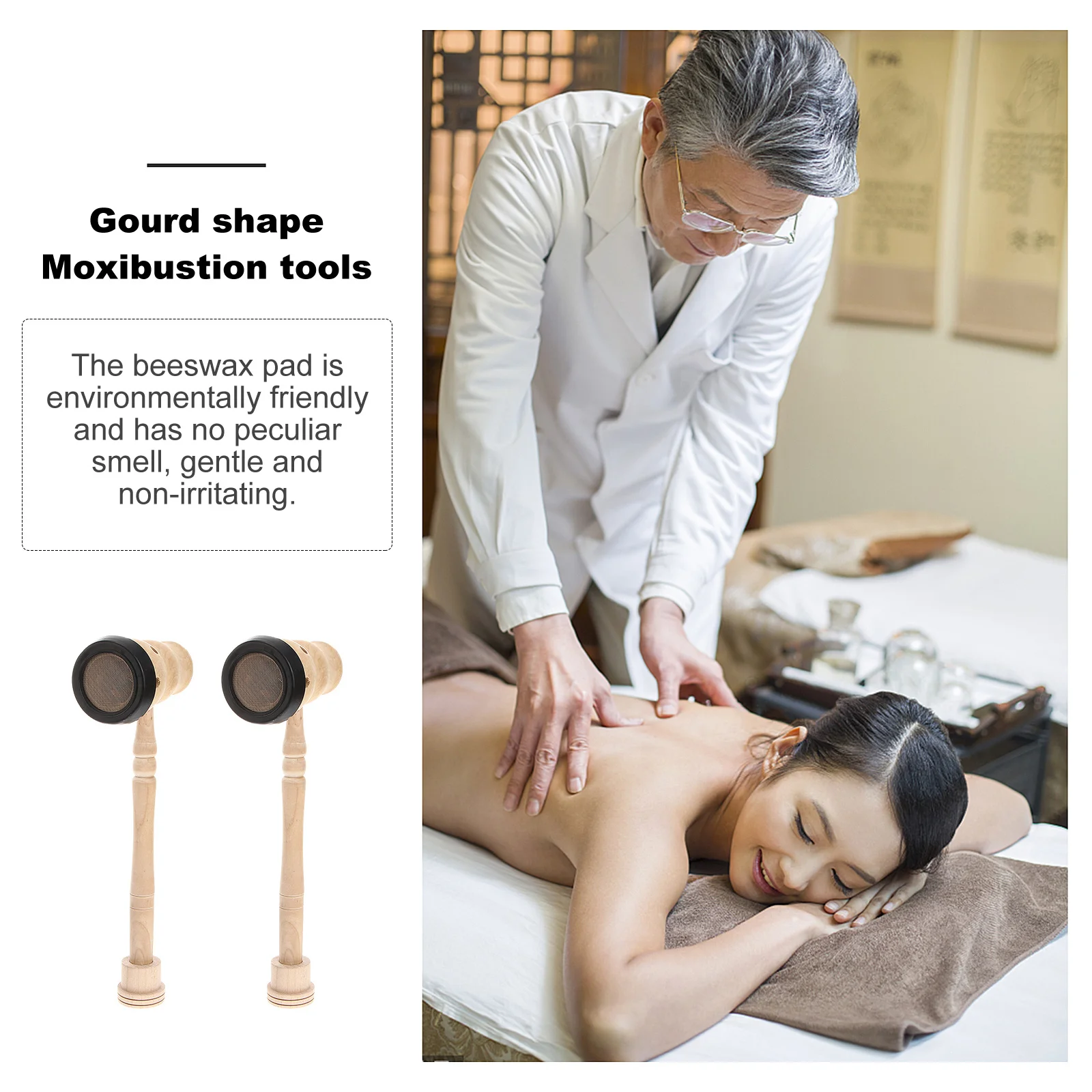 صندوق الموقد عصا الموقد، صندوق شفاء خشبي صغير لعلاج الكى، حامل موكسا بفتحة واحدة محمول مع التحكم في درجة الحرارة، #4