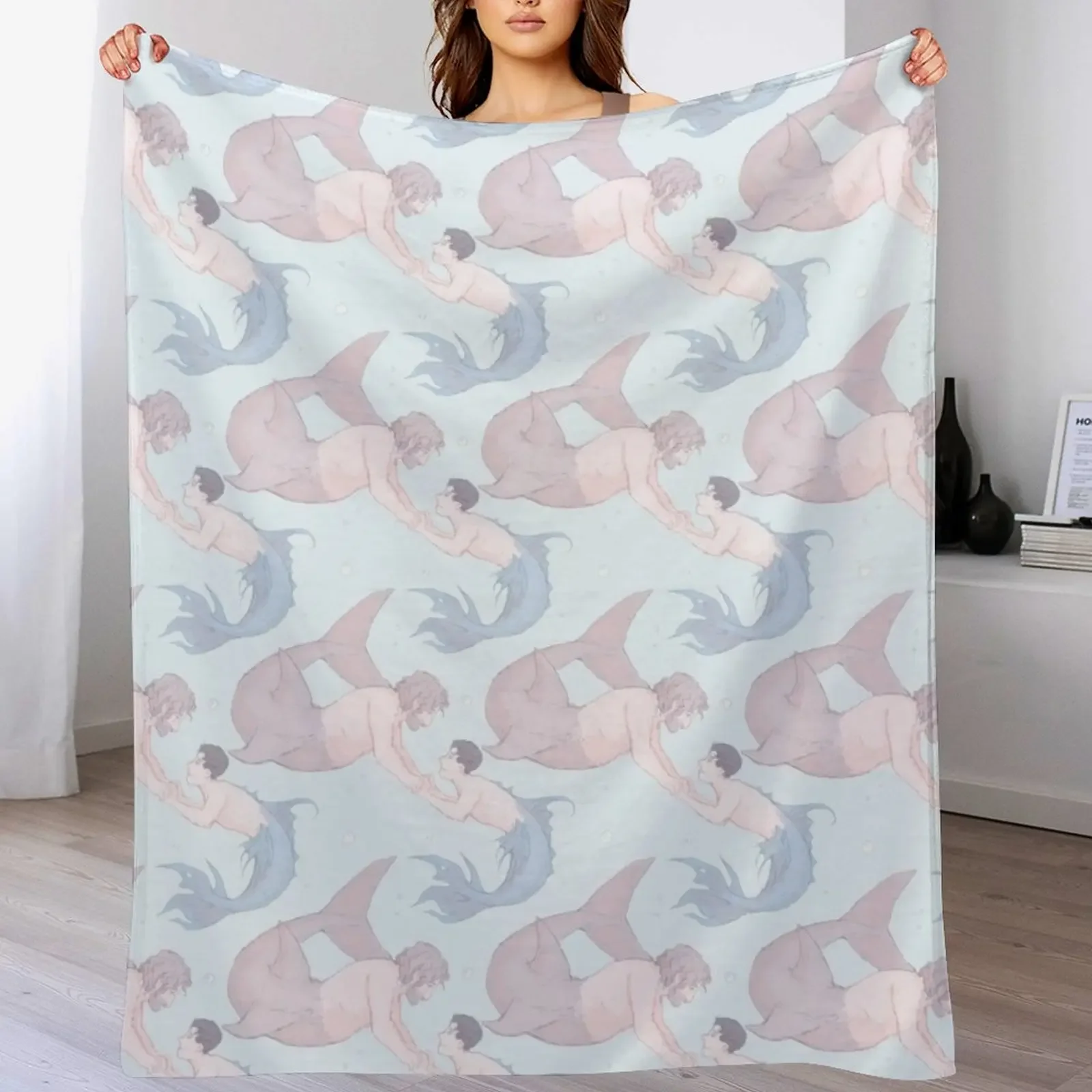 

Hankcon Mermay Throw Blanket Softest Cute Hair Blankets For Sofas Blankets