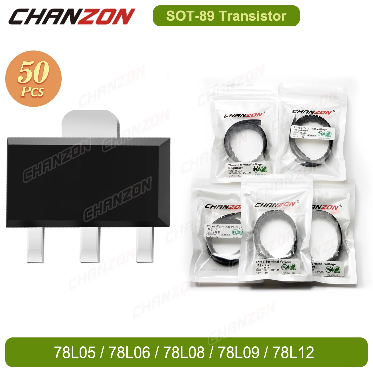 50Pcs Sot-89 78L05 …