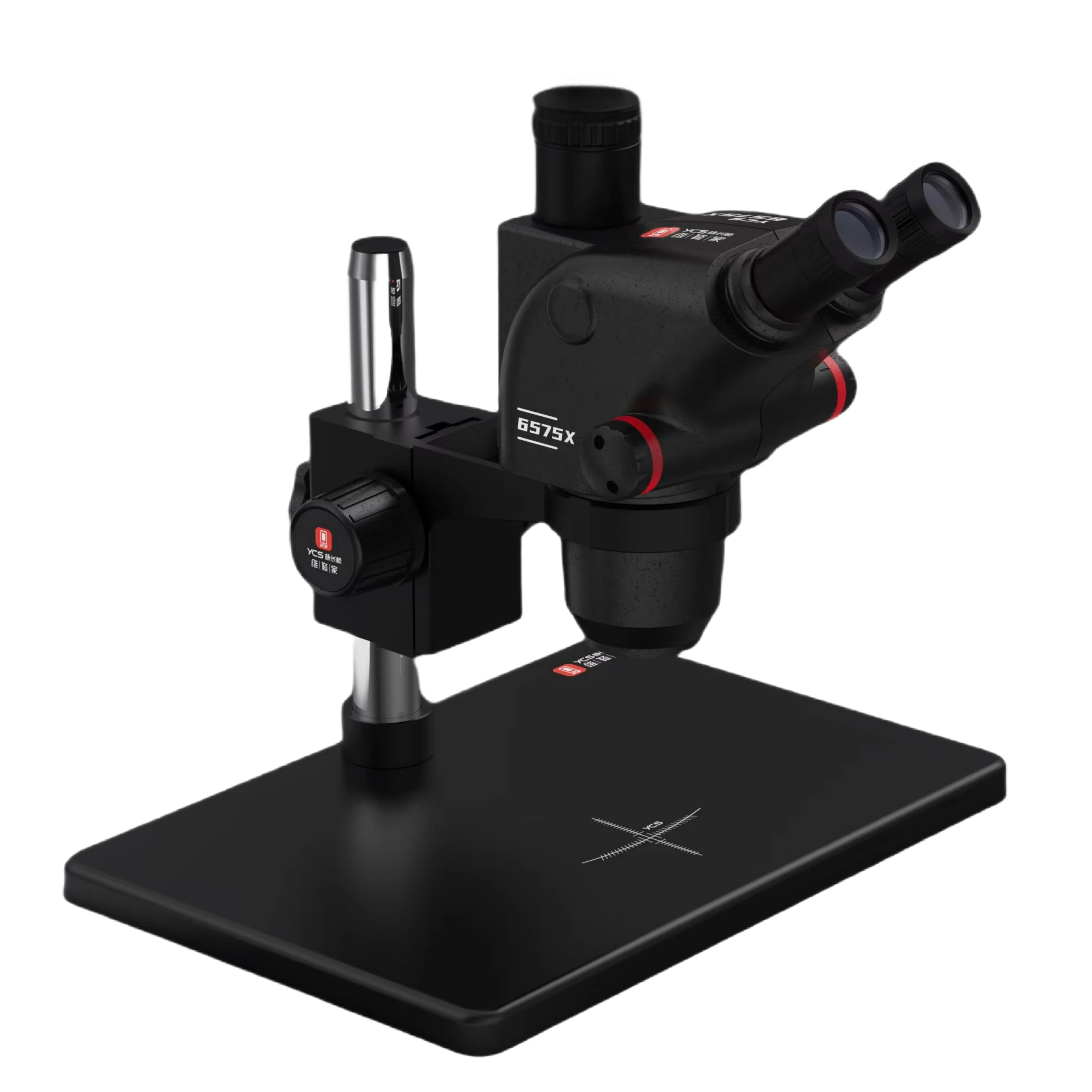 YCS-6575X 6.5-75x Continuous Zoom Trinocular Microscope for Mobile