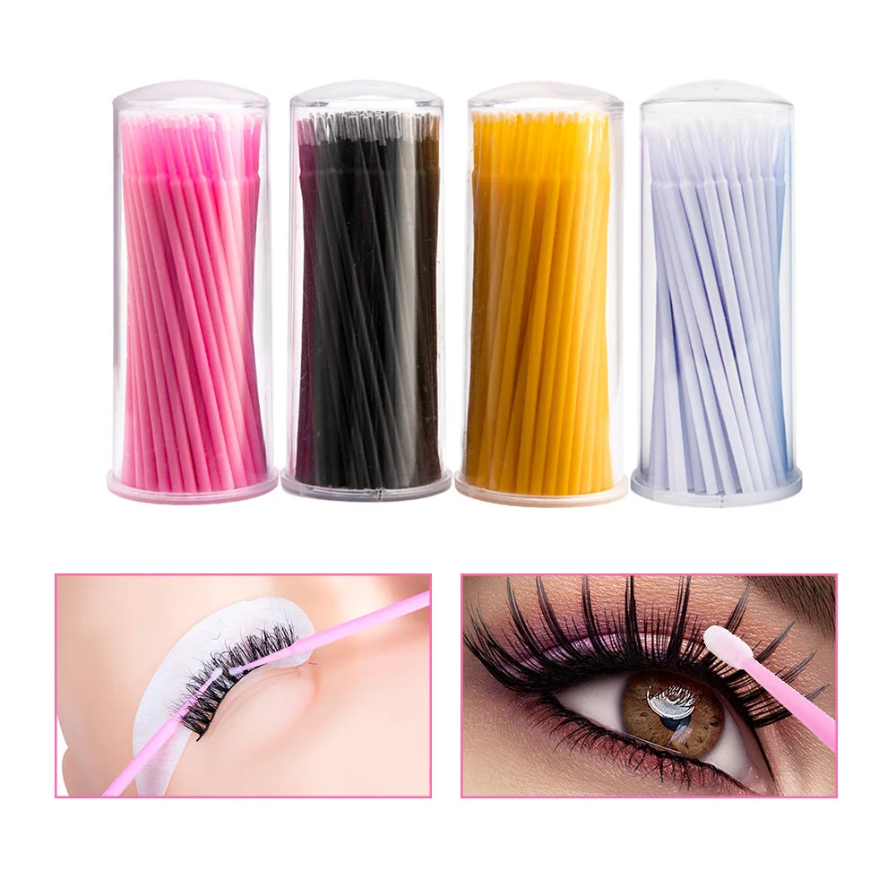 

30Barrel/Lot 100Pcs/Barrel Semipermanent Eyeliner Tattoo Use Cotton Swabs Graft Eyelash Grafting Tampon Beauty Health HA525