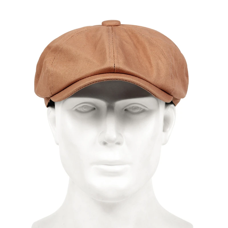 Fashion Solid Newsboy Cap Men Women Cotton Octagonal Hat For Women Retro Painter Cap Spring Vintage Newspaper Caps Bone