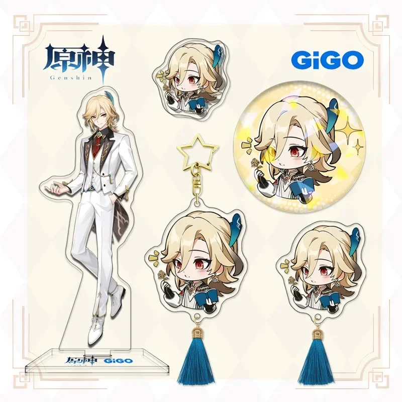 Yuanshen GIGO Collabo Game Goods Kaveh Nilou Keychain Acrylic Stand Desk Display Collection Kawaii Ornament Accessories Gift