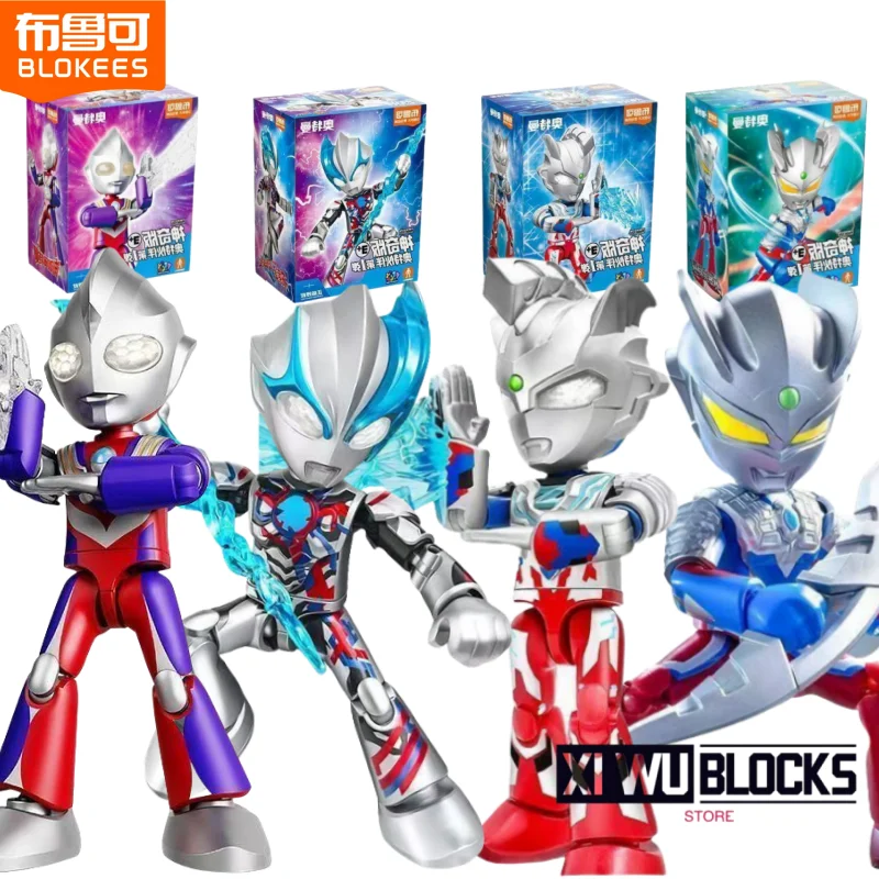 

BLOKEES Building Block Ultraman Magic Edition Vol.1 Ultraman Z Ultraman Tiga Assembly Movable Model Ornament Collection Toys