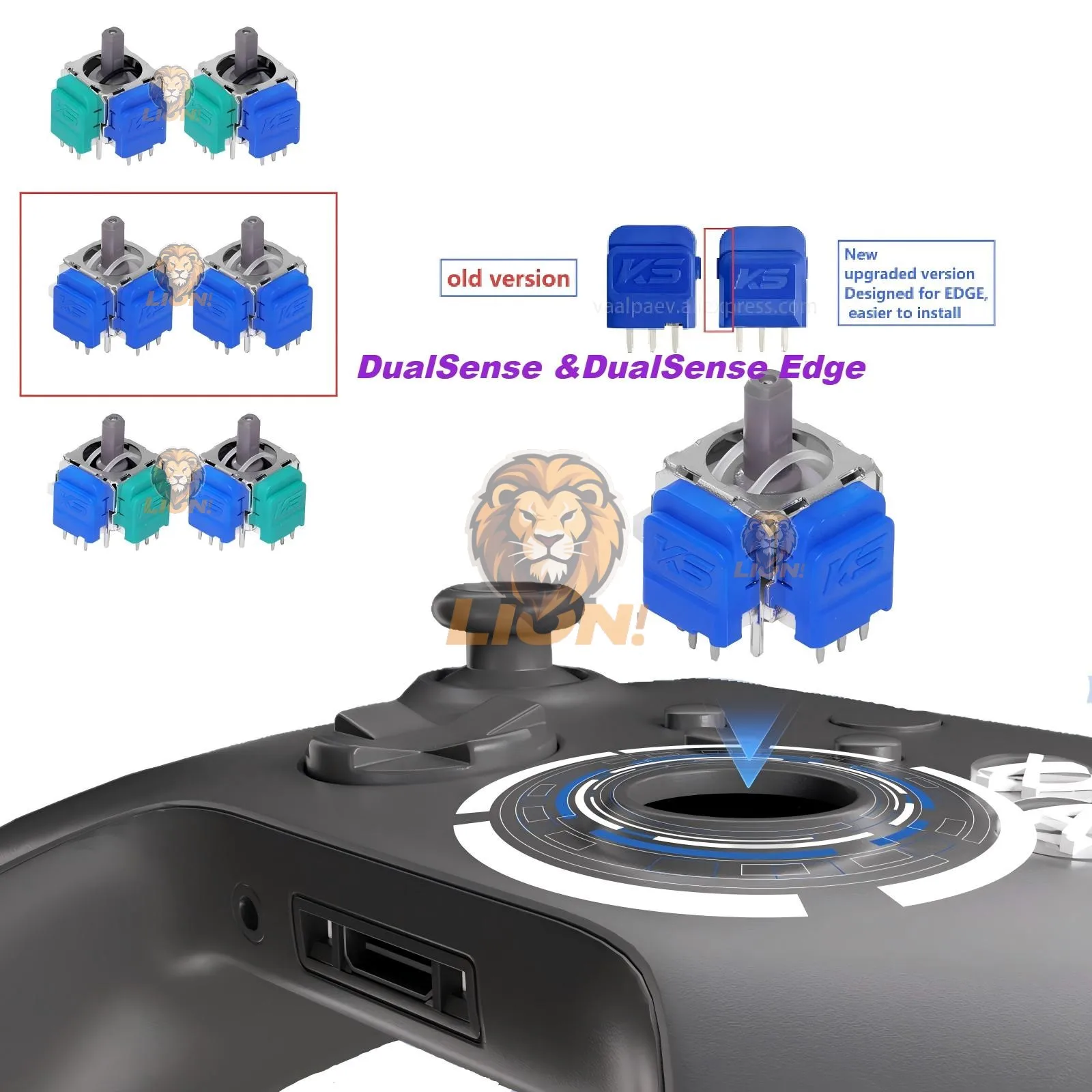 

NEW K-SILVER JS13 TMR 3D Analog Thumbstick TMR Joystick For PS5 PS4 XBOX Series No-Drift Gamepad Replacement Accessories