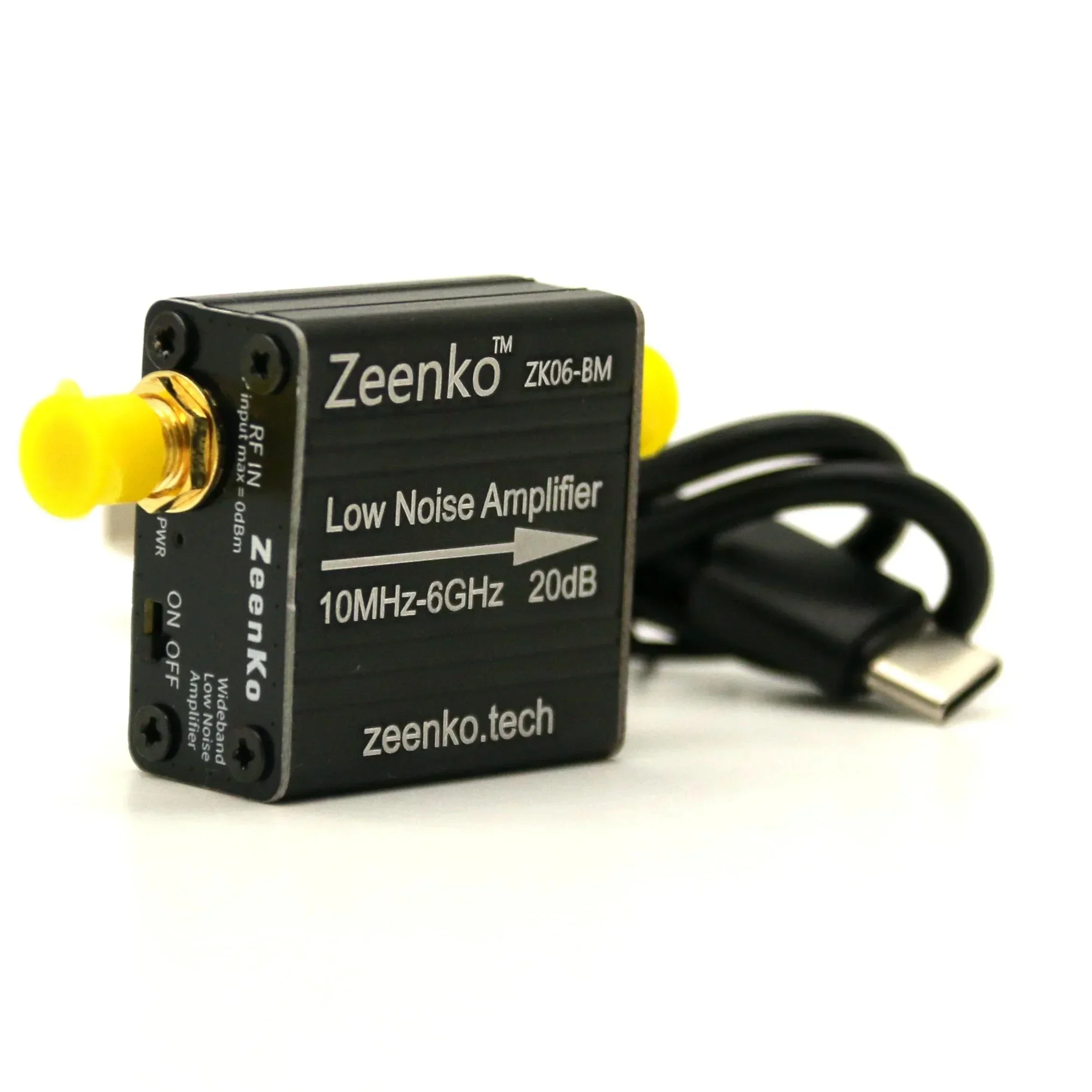 Zeenko BM series Low Noise Amplifier 100KHz-6GHz/10GHz Battery included 20dB High Gain LNA RF Power Preamplifier Module