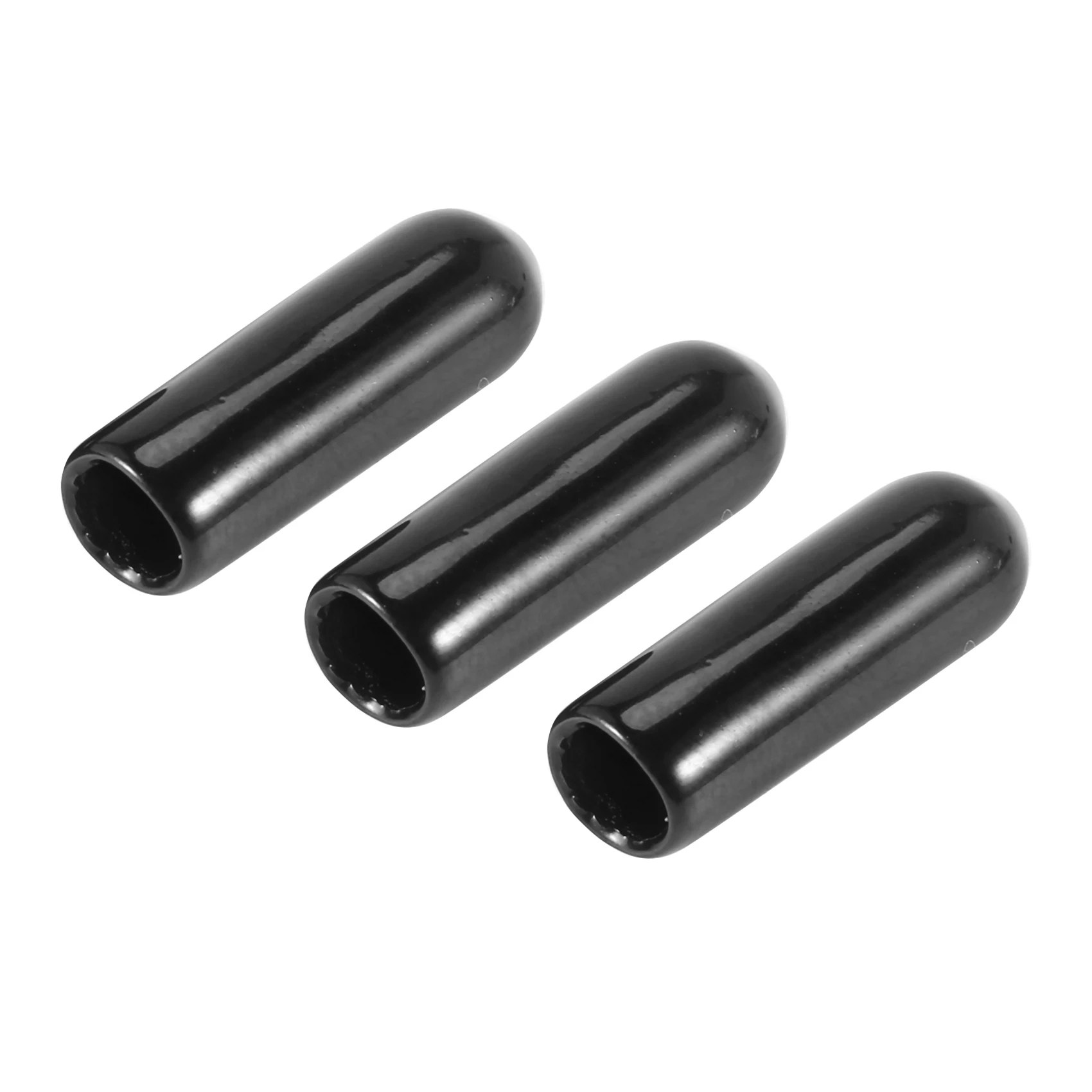 100Pcs Rubber End Caps 4Mm ID PVC Round Tube Bolt Cap Cover Screw Thread Protectors Black