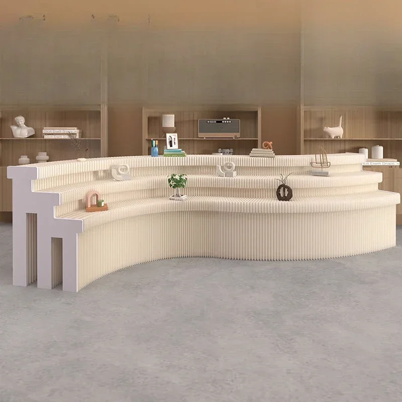 Exhibition construction design paper island booth, display stand, cabinet, folding mobile product sample product display cabinet