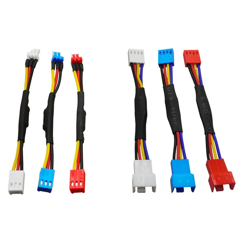 10Pcs/lot Fan Resistor Cable 3 / 4 Pin Male to 3 / 4Pin Female Connector Reduce PC CPU Fan Speed Noise Resistor Slow down Cables