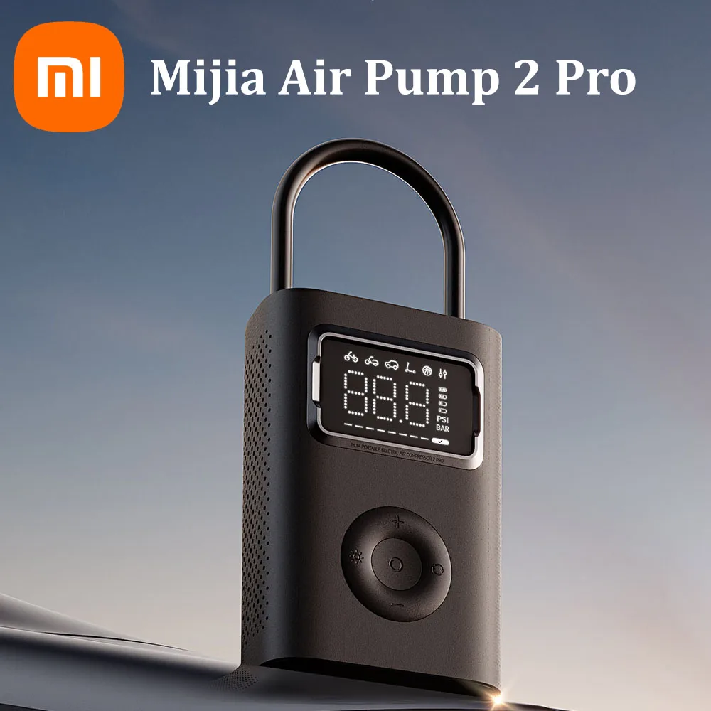 

Xiaomi Air Pump 2 Pro Portable Electric Air Compressor 2000mAh Treasure Type-C LED Multitool Inflator for Motorcycle Car Soccer