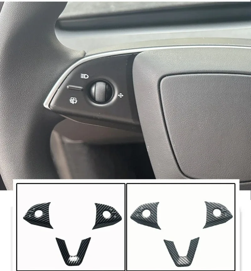 Dekorativer Aufkleber für Tesla Model 3 Model YL Y Juniper 2026 Lenkradknopf-Schutzabdeckung Innenraum-Zubehör – Detail 10