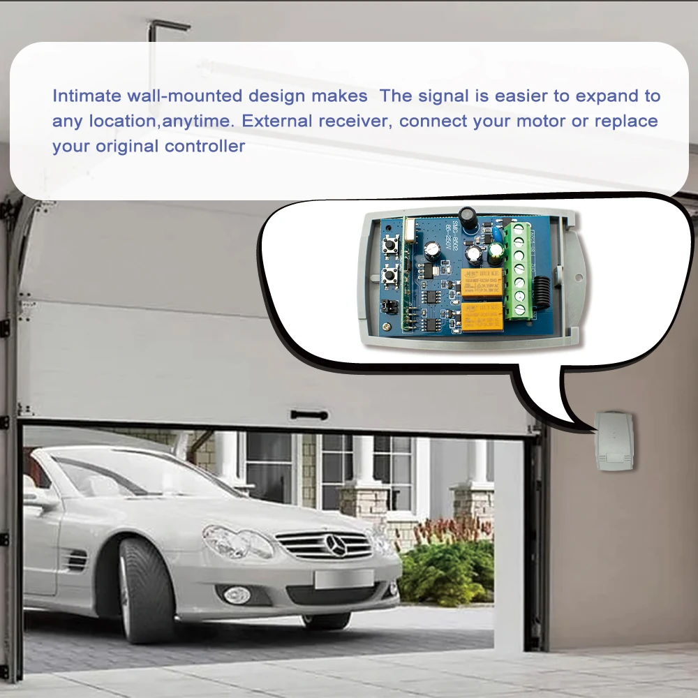 Gate Garage Door Receiver For SCS SENTINEL Remote Control 7-32V 85-250V 433.92mhz Momentary Toggle Latched Opener Switch